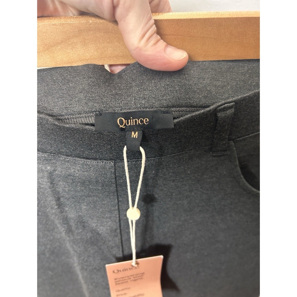 Quince Women's Gray Ponte Pants Classic Tailored Fit Size Medium Petite NWT New - Picture 9 of 10